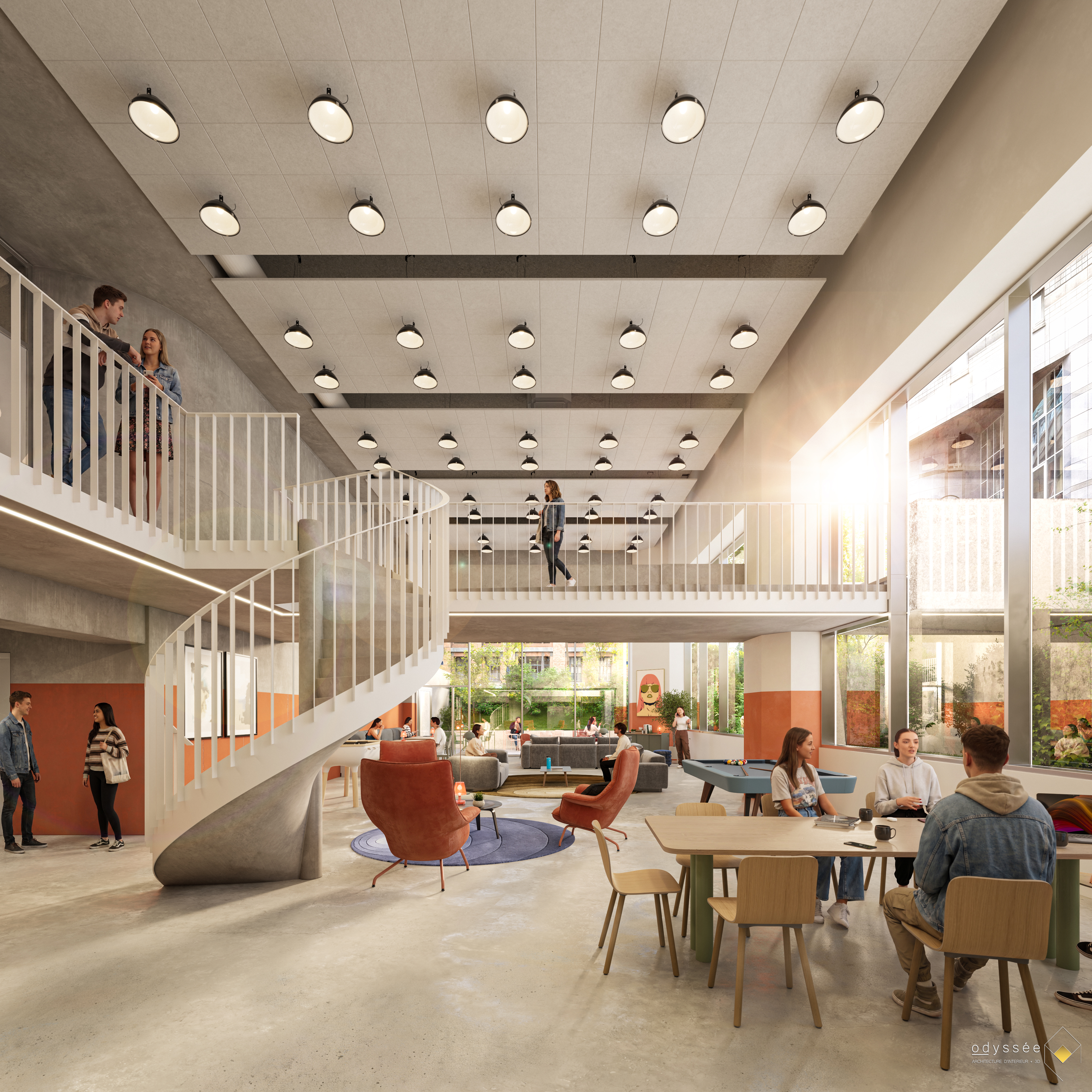 Bright shared interior