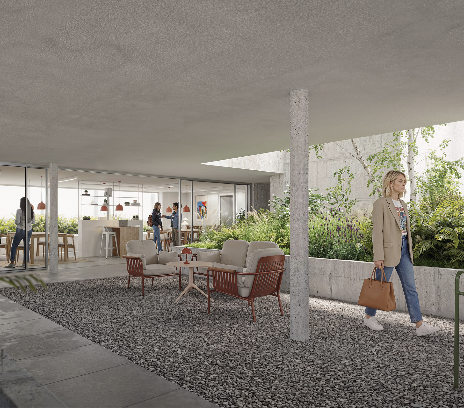 Patio and concrete architecture